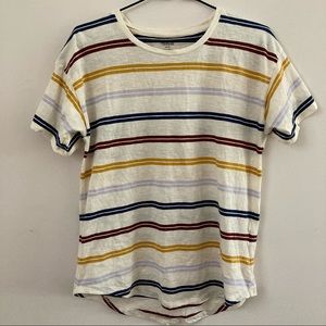 MADEWELL Whisper Cotton Tee - Small - Multicolor Stripe
